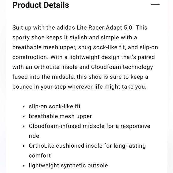 Adidas Lite Racer Slip In Shoe - Picture 6 of 13